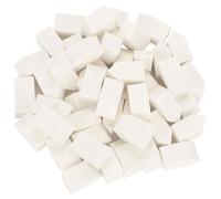 SHINYPASING Lot de 100 Mini Houppettes pour Poudre de Riz en Latex Synthétique Blanc, Application Confortable et Design Élégant, Outil Cosmétique Portable pour Maquillage Visage