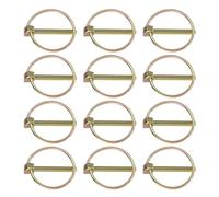 SHINYPASING Lot de 12 Goupilles de Verrouillage 3/16 Pouces en Acier Robuste, Clips pour Remorques, Tracteurs Agricoles et Camions, Goupilles D'attelage pour Usage Intensif Industriel
