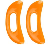 SHINYPASING Lot de 2 Outils de Massage à Grattage en Résine Jaune Planches Guasha Forme Lune pour Massage du Visage Corps Cervicales et Dos Masseur Musculaire Portable et Léger