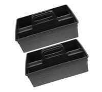 SHINYPASING Lot de 2 Paniers en Plastique Poignées pour Rangement, Compartiments Multilayers et Design Anti-éclaboussures, pour Outils et Nettoyage