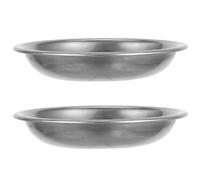 SHINYPASING Lot de 2 Plateaux Ronds en Acier Inoxydable 7 Cm pour Pesage Précis de Poudre et Bijoux, Mini Plateaux de Balance Numérique Polyvalents pour Usage Laboratoire Cuisine