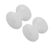 SHINYPASING Lot de 2 Rouleaux d'ancrage en Nylon Blanc, roulettes Pivotantes Petites Tailles 2,4 X 2,2 X 2,2 Pouces, Guide-Rouleau pour Bateaux, Kayaks et Remorques, Pièces de