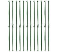 SHINYPASING Lot de 24 Tiges de Support en Plastique Vert Résistantes à l'usure pour Plantes Grimpantes, Bielle Extensible pour Tomates et Concombres en Intérieur et Extérieur