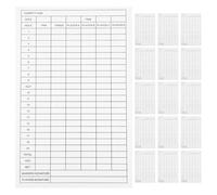 SHINYPASING Lot de 25 Cartes de Score de Golf en Papier Couché, Légères et Résistantes, Outils D'enregistrement des Scores Pratiques pour Compétition et Entraînement, Accessoires