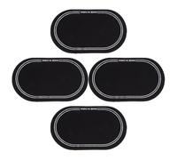 SHINYPASING Lot de 4 Patchs de Protection Autocollants Noirs pour Peau de Grosse Caisse Double Pédale, Sourdine pour Batterie, Coussinets Résistants à L’usure, Accessoire Percussion