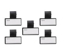 SHINYPASING Lot de 5 Porte-cartes D'identification pour Stéthoscope en Abs Noir Clip Double Face, pour Médecins et Chirurgiens