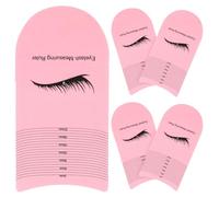 SHINYPASING Lot de 5 Règles de Mesure pour Cils en Plastique, Outils Précis pour Extensions de Cils, Pochoirs Symétriques pour Pose D’extensions, Accessoire Beauté Indispensable