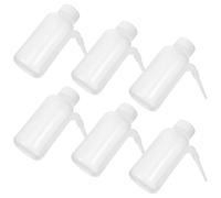 SHINYPASING Lot de 6 Flacons Lave-linge Translucides en Polyéthylène 250ml pour Laboratoire, Légers et Adaptés Stockage de Réactifs Chimiques en Recherche ou Enseignement