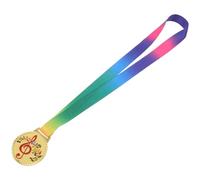 SHINYPASING Médaille de Musique en Alliage de Zinc Doré Cordon, Récompense Garçon et Filles pour Concours Piano Violon Chant Danse, Médaille D’Or Première Place pour Cérémonie Sportive
