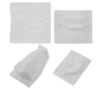 SHINYPASING Modèle de Sculpture en Plâtre Blanc pour Dessin, Ensemble 4 Pièces Yeux, Nez, Bouche et Oreille, Outil Décoratif et Pratique pour Apprentissage du Visage