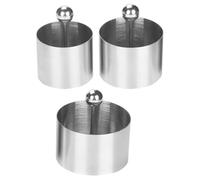SHINYPASING Moules à Modeler Plats Froids Ronds en Acier Inoxydable, 3 Cercles à Pâtisserie Presse-purée, Ustensiles Multifonctions pour Salade, Mousse, Dessert, la Cuisine Professionnelle