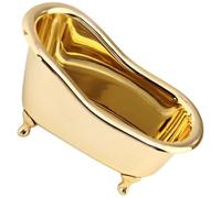 SHINYPASING Organisateur Cosmétique en Forme de Petite Vasque, Boîte de Rangement Compartimentée pour Maquillage et Bijoux, Plastique Solide Blanc, Accessoire de Bureau pour Salle de Bain