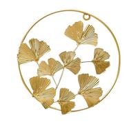 SHINYPASING Ornement Mural en Fer Forgé Ginkgo Doré 1 Pièce, Feuille Décorative Suspendue pour Salon, Décoration Murale Intérieure Artistique, Objet Décoratif Prêt à Accrocher