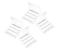 SHINYPASING Palette de Fards à Paupières Vide Carrée 9 Cases 4 Pièces, Mini Godets de Fard à Paupières Vides en Plastique Transparent, Rangement Portable pour Maquillage Rechargeable,