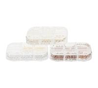 SHINYPASING Perles pour Manucure en Plastique Élégantes et Brillantes, Décorations DIY pour Ongles, 3 Boîtes pour Occasions Spéciales et Amateurs de Nail Art Plusieurs styles