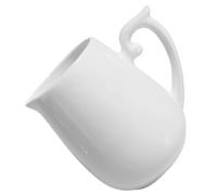SHINYPASING Pichet à Lait en Céramique Blanche 160 Ml, Petit Crémier Multifonction pour Café et Sauce, Design Compact Facile à Nettoyer, Accessoire pour Préparation Latte et Dessert