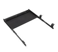 SHINYPASING Plateau de Clavier sous Bureau Noir en PP avec tiroir Coulissant et glissières, Support Multifonctionnel pour Poste de Travail de Bureau
