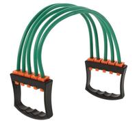 SHINYPASING Poignée de Traction Musculation Bande Élastique Verte, 5 Tubes Détachables pour Entraînement des Bras Torse, Sangle de Résistance Fitness pour Exercices de Musculation et