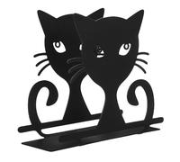 SHINYPASING Porte-serviettes en Métal Noir de Chat, Distributeur de Mouchoirs Autoportant, Petit Porte-serviettes Décoratif pour Table à Manger, Organiseur de Serviettes de Comptoir Pratique