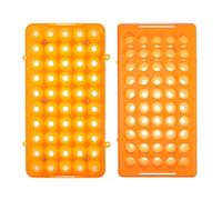 SHINYPASING Porte-tubes à Essai pour Laboratoire en Pp Orange, Support Pratique 50 Emplacements pour Tubes de 18 Mm, pour Recherche Scientifique et Entreprises Industrielles
