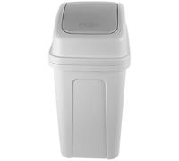 SHINYPASING Poubelle Cuisine en Plastique Épais Grosse Capacité 12l avec Couvercle Basculant Blanc Poubelle Ménagère Compacte pour Espaces Étroits D’intérieur Pivotante et Pratique