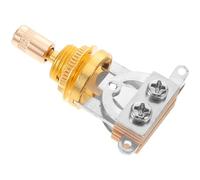 SHINYPASING Sélecteur de Guitare Électrique 3 Positions avec Capuchon Cylindrique Métallique Doré, Interrupteur à Bascule Compatible Potentiomètre Métrique, Accessoire de Remplacement