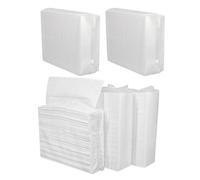 SHINYPASING Serviettes Épaisses en Papier Blanc Mains, Multi-usages et Multi-fonctions, 5 Paquets de 120 Feuilles, Adaptées aux Hôtels et Lieux Commerciaux