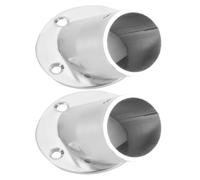 SHINYPASING Supports de Tringle à Penderie Inclinés 90° en Acier Antirouille 2 Pièces pour Placard, Embouts Robustes pour Barre Porte-vêtements, Fixation Murale Angulaire, Rangement Vestiaire