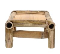 SHINYPASING Tabouret en Bambou Mini pour Tout-Petit Petit Tabouret Tressé Naturel Léger et Stable pour Salle de Bain Chambre D’Garçon et Filles et Usage Intérieur Marchepied Polyvalent