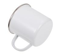 SHINYPASING Tasse Émail à Sublimation 350 Ml en Acier Inoxydable Bordure Argentée, Mug Vierge Personnalisable pour Café et Boissons Chaudes, Maison et Bureau, Mug Imprimé par Transfert