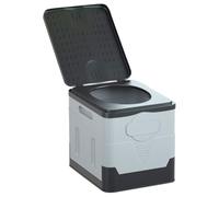 SHINYPASING Toilettes Pliables Portables pour Voiture Camping en Plein Air, Pot de Voyage Pliant Noir Gris, Toilettes D’Urgence Compactes Légères et Pratiques pour Voyages et Camping