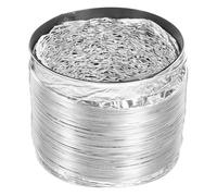 SHINYPASING Tuyau D'évacuation en Aluminium Argenté 100mm X 1,5m Flexible pour Sèche-linge et Salle de Bain, Conduit de Ventilation Robuste Finition Soignée