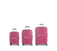 Shinyuu Jeu de valises (cabine, moyenne et grande) extensibles rigides avec capacité jusqu'à 221 l, rose
