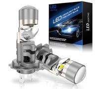 SHINYY Ampoule H7 LED Lenticulaire Phare pour Voiture et Moto, 26000LM 6500K Blanc Froid 800% Brillant Lampes LED H7 Canbus Anti Erreur Feux de Croisement/Route, Remplace Halogène, 2PCS