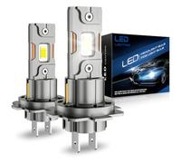 SHINYY Ampoule H7 LED pour Phare Auto 2026 Améliorée, 28000LM Haute Puissance Lampe LED H7 Feux de Croisement ou Route, 6500K Blanc Froid, Plug and Play, Pack de 2