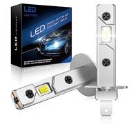 SHINYY Ampoules H1 LED 55W 12000LM 6500K Blanc 12V LED H1 Phares Voiture 500% Luminosité Sans Ventilateur Anti Erreur H1 Feux de Route Croisement, pour Rechange Lampes Halogène et Xenon(Pack de 2)