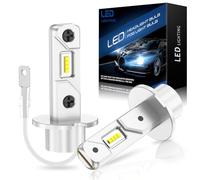 SHINYY Ampoules H3 LED Phares pour Voiture, 2025 Nouveau 12V 6500K Blanc CSP Puces Lampes LED H3 Feux de Croisement Feu de Route Canbus Anti Erreur Kit de Conversion, 2PCS