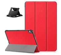 Shinyzone Coque pour Nouvel iPad Air 4e Generation 10.9 Pouce 2020, Support à Trois Volets Housse en Cuir Folio Magnétique Smart Auto Wake Sleep Cover pour iPad 10.9 Pouce 2020,Rouge