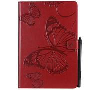 Shinyzone Housse Coque pour Samsung Galaxy Tab S4 10.5 Pouce 2018 T830 T835 T837,Etui Pochette Tablette Portefeuille en Cuir avec Porte Stylet Pencil,Veille et Réveil Automatiques,Rouge