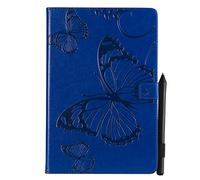 Shinyzone Housse Coque pour Samsung Galaxy Tab S4 10.5 Pouce 2018 T830 T835 T837,Etui Pochette Tablette Portefeuille en Cuir avec Porte Stylet Pencil,Veille et Réveil Automatiques,Bleu Foncé