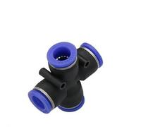 SHIOFRCN 1 pc 4 Voies Croix Forme égale pneumatique 8mm 10mm 6mm 4mm 12mm OD Tuyau Tube Pousser dans 4 Ports séparateur d'air connecteur de gaz raccord Rapide(10mm)