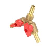 SHIOFRCN 1 pc 8mm 10mm Tuyau Barbe Y en Forme de Trois Voies en Laiton arrêt Robinet à tournant sphérique Tuyau raccord connecteur Adaptateur for Carburant gaz Eau Huile Air(8mm)