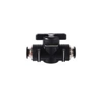 SHIOFRCN 1 pc BUC 4mm 6mm 8mm 10mm 12mm Noir Pneumatique Push in Rapide Joint Connecteur Main Valve for Tourner Interrupteur Manuel Boule Limitation du Courant(BUC-10)