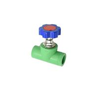 SHIOFRCN 1 Pc DN15 DN20 DN25 PPR Vanne d'eau Robinet De Jardin Corps Droit Vanne D'arrêt D'irrigation Tube avec Connecteurs for l'eau(DN25)