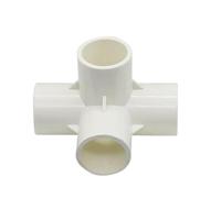 SHIOFRCN 1 pc Jardin diamètre intérieur 32mm stéréoscopique PVC Tuyau d'eau connecteur 3D té 4 Voies 5 Voies égal Port Tube Adaptateur réservoir Drainage Fittin(4-Way White)