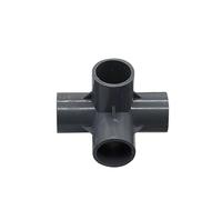 SHIOFRCN 1 pc Jardin diamètre intérieur 32mm stéréoscopique PVC Tuyau d'eau connecteur 3D té 4 Voies 5 Voies égal Port Tube Adaptateur réservoir Drainage Fittin(4-Way Grey)