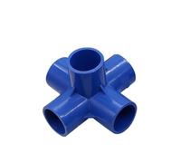 SHIOFRCN 1 pc Jardin diamètre intérieur 32mm stéréoscopique PVC Tuyau d'eau connecteur 3D té 4 Voies 5 Voies égal Port Tube Adaptateur réservoir Drainage Fittin(5-Way Blue)