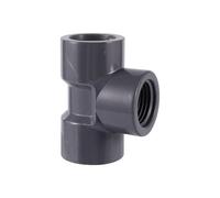 SHIOFRCN 1pc 1/2 "Filetage Femelle PVC Tuyau Femelle fileté Droit coude té Embout connecteur Aquarium réservoir de Poissons Tuyau d'eau Jiont raccords(Tee)