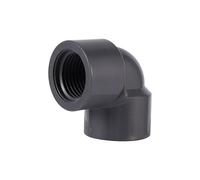 SHIOFRCN 1pc 1/2 "Filetage Femelle PVC Tuyau Femelle fileté Droit coude té Embout connecteur Aquarium réservoir de Poissons Tuyau d'eau Jiont raccords(Elbow)