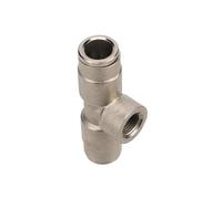 SHIOFRCN 1Pc 3/8 "connecteur en té à Verrouillage 1/8" Filetage Femelle Adaptateur de buse d'atomisation 9.52mm Tuyau Tuyau raccord de Tuyau en cuivre
